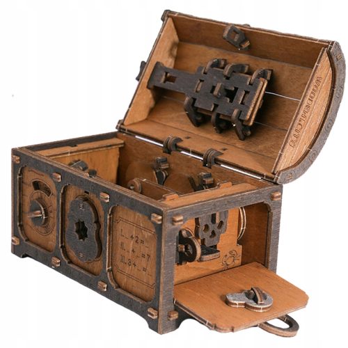  Escape Room Schatztruhe Holzpuzzlebox 3D Holz.Stadt
