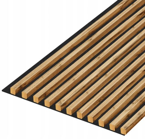 Wandlamellen 20x20 mm auf Akustikfilz, 453 mm breit, 11 Lamellen