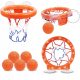 AUFGEHÄNGTES MINIBASKETBALLRAUMSPIEL + BÄLLE