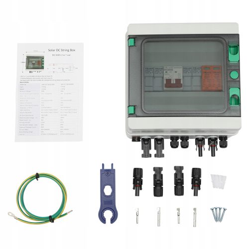 VERTEILERKASTEN 2-STRANG WASSERDICHT SOLAR DC 500 V IP65