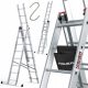 Höhere Leiter 5,56 m Aluminium 3 x 8 bis 150 kg