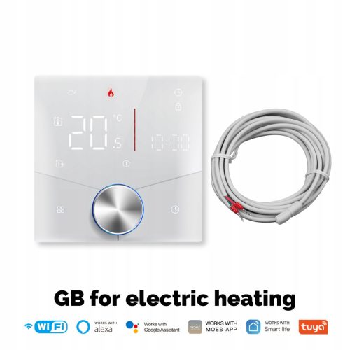  WIFI TUYA LCD-RAUMTHERMOSTAT für elektrische Heizung KNOPF 16A