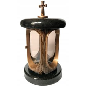    Steinmetzfackel aus schwedischem Granit mit silbernem oder goldfarbenem Körper