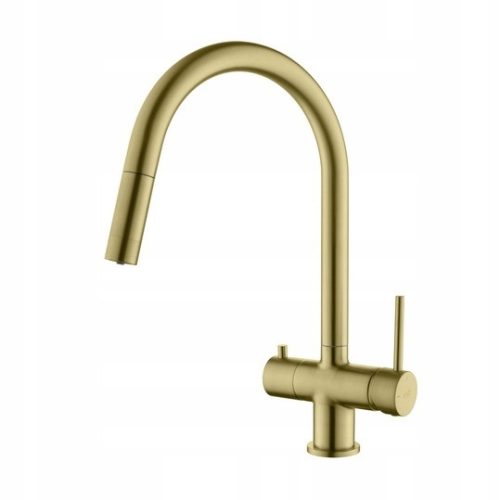 Blue Water Stand-Küchenarmatur, Zweikreis-Wasserhahn, Messing