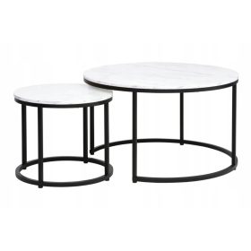  Signal DION runder Couchtisch 80 x 80 x 48 cm weiß