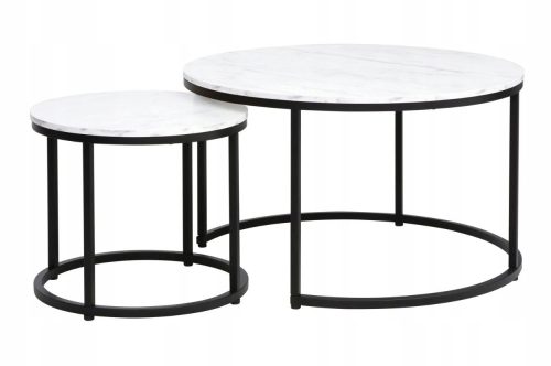  Signal DION runder Couchtisch 80 x 80 x 48 cm weiß