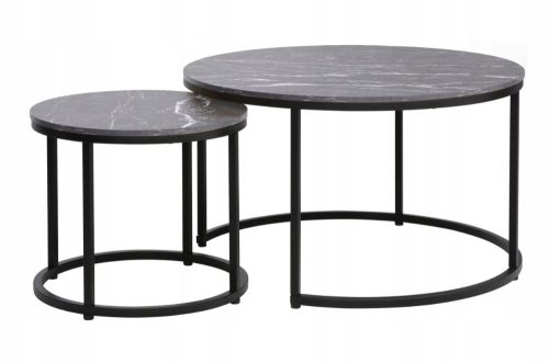  Signal DION runder Couchtisch 80 x 80 x 48 cm schwarz