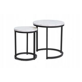  Signal HOLABMAC Couchtisch rund 45 x 45 x 48 cm weiß