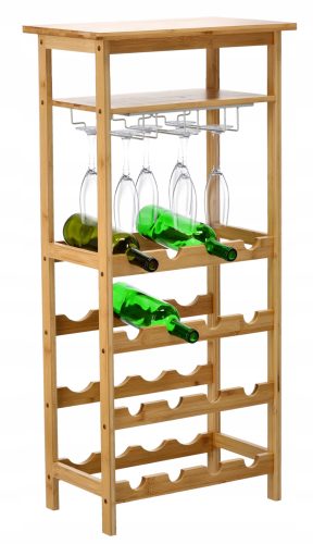 Weinregale WEINREGAL, BAMBOO-REGAL, GLASHALTER-REGAL, 47x29x100 CM