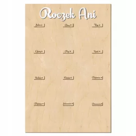  Fototafel für ein einjähriges Kind, graviert DTNR1