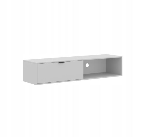  Bequemer TV-Hängeschrank, 150 cm, mattweiß
