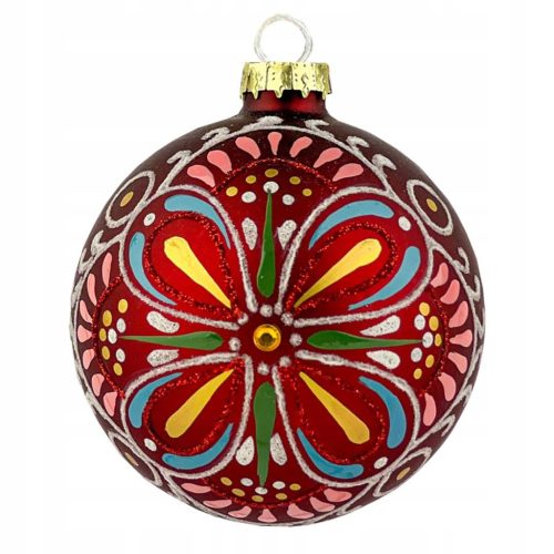  VOLKSKUGEL - ORNAMENT - ROT