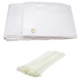 Gerüstplane WEISS 2,6x10 Öse 150g/m2