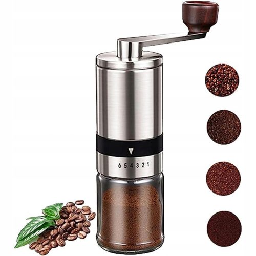 Gewürzmühle Manuelle Kaffeemühle mit 6 Grob- und Feineinstellungen