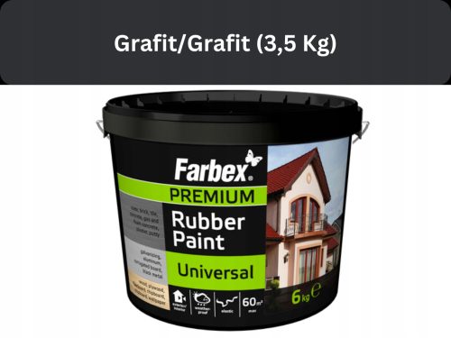 GUMMIFARBE Farbex Universal Premium Flüssiggummi – alle Oberflächen Graphit