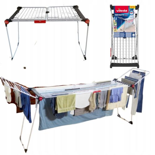 Wäscheständer Ausziehbar Vileda Infinity Flex Standwäschetrockner
