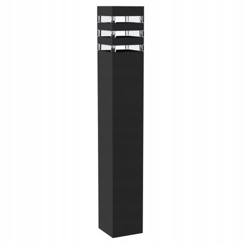 Lichtmasten, Garten Quadratischer SuperLED E27 Lichtmast 80 cm schwarz