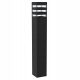 Lichtmasten, Garten Quadratischer SuperLED E27 Lichtmast 80 cm schwarz