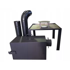  SEHR GROSSER KAMIN, 45 CM ROHRE, RÄUCHERKAMIN-BASIS