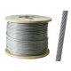 100m Seil PVC-Stahlkabel 6mm 6x19+FC verzinkt