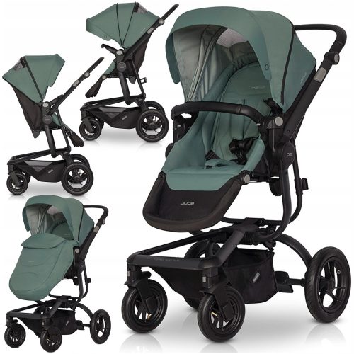  LEICHTER KINDERWAGEN, VERSTELLBARER SITZ, AUFGEBLASENE RÄDER, ZUBEHÖR 0–22 kg