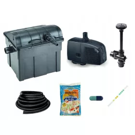  AUGENFILTER 6000L + UV7W-LAMPE + PUMPE 2000l/h + SCHLAUCH