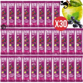   30 x BOB SNAIL Apfel-Schwarze Johannisbeere Fruchtsnacks - Natürlich & Lecker