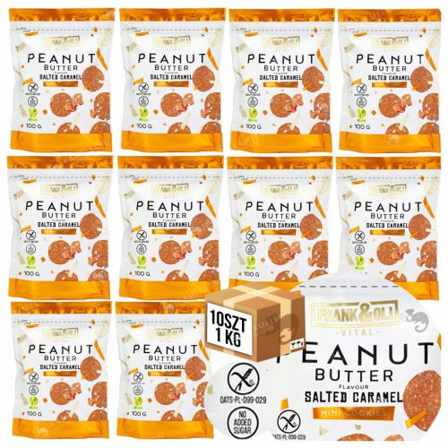 Frank & Oli Mini Cookies Peanut Butter Salted Caramel - Vegane Snackoption Ohne Zusatz von Zucker