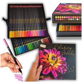    Craft Sensations Bleistifte 46 Stk. + Strigo HB Bleistift mit Radiergummi 1 Stk.