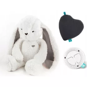    Humming Teddy Bear Rabbit Sleeper, ecru, grauer Mechanismus, 5-in-1-Lampe, Szumisie