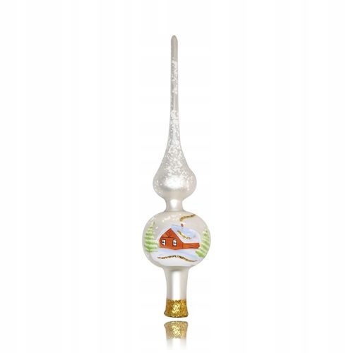  28 cm verzierte Weihnachtsbaumspitze aus Glas