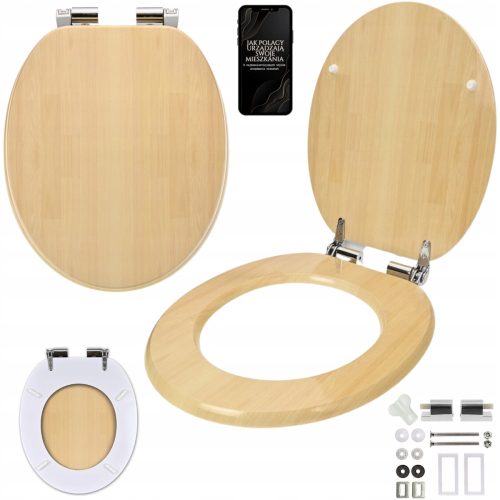 Oryx SN8931 cremefarbener MDF-Toilettensitz