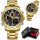  HERRENUHR NAVIFORCE NF9182 G/B STOPPUHR WECKER LICHT + GESCHENKBOX
