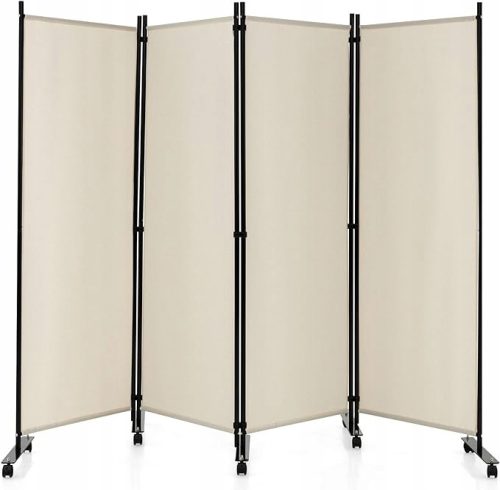 Paravent Paravent auf Rollen 225x173cm weiß