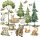 Dekorative Wandaufkleber WANDAUFKLEBER WALDTIERE 100x200cm WALD 8