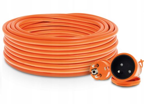 Gartenverlängerungskabel, einzeln LedClick 10 m, 1 Stk. Steckdosen, orange