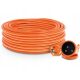 Gartenverlängerungskabel, einzeln LedClick 10 m, 1 Stk. Steckdosen, orange