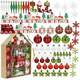    Verzierte Kugel, glatte Kugel, geformte Kugeln, Sets 11,5 cm 74-tlg.