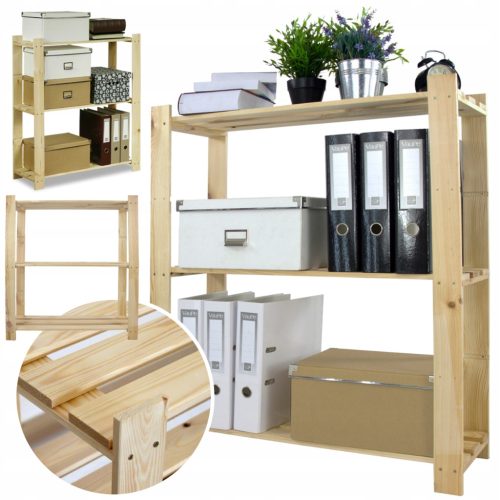  Wamar Lagerregal aus Holz, 90 x 80 x 28 cm, max. 40 kg pro Regal