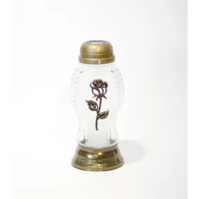  Glaskerze 29 cm für ein Grab mit Einsatz