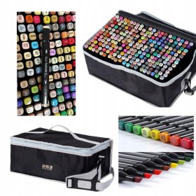  Doppelseitige Alkoholmarker im Etui 204 + Ständer