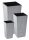  Blumentopf Lamela 25 cm x 25 x 47 cm Durchmesser 25 cm Kunststoff in den Farbtönen Grau und Silber + 2 weitere Produkte