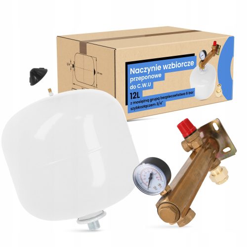 Warmwasser-Ausdehnungsgefäß, 12 l, Tankgruppe 6, Bar, 3/4 Schnellanschluss