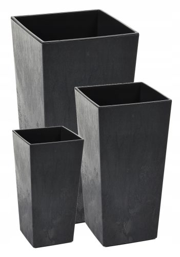  Lamela Blumentopf 25 cm x 25 x 47 cm Durchmesser 25 cm Kunststoff schwarz + 2 weitere Produkte