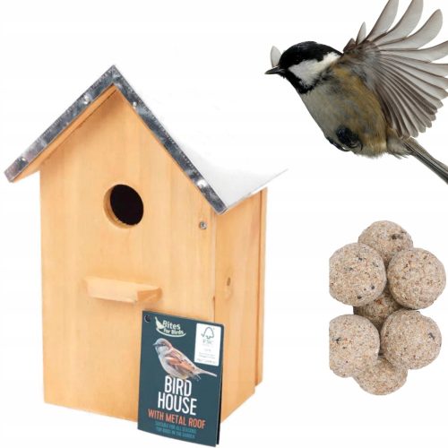  Nistkasten für Vögel, Futterhäuschen aus Holz, Vogelhaus