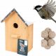  Nistkasten für Vögel, Futterhäuschen aus Holz, Vogelhaus