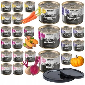    Nassfutter für Hunde, Dosen, verschiedene Geschmacksrichtungen, 210g MIX SET