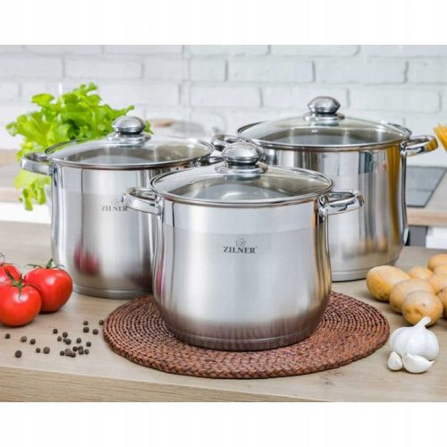 Kochset Zilner 11L Topfset, Edelstahl, 6-tlg.