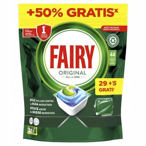  FAIRY ALL IN ONE Spülmaschinenkapseln, 44 Kapseln.