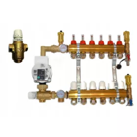  Verteiler 5 mit der WILO Pumpengruppe für Fußbodenheizung